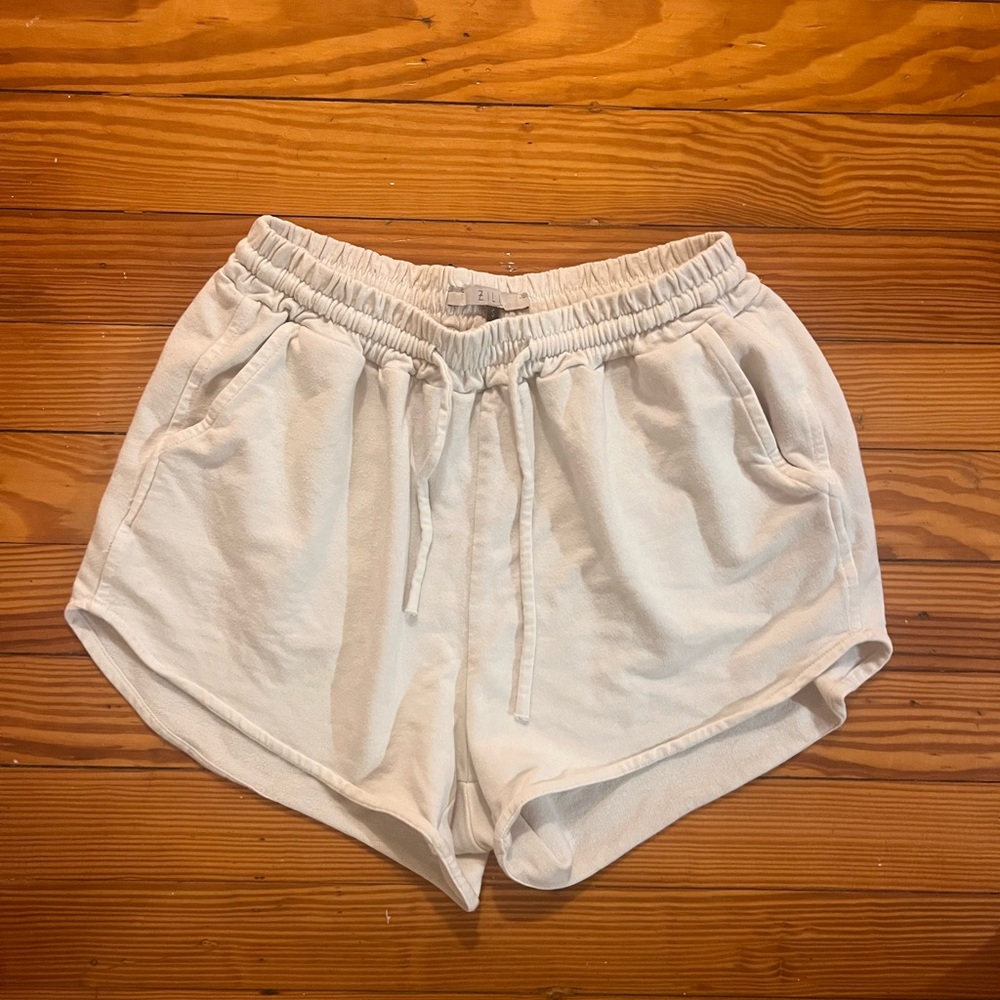 white comfy shorts
